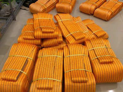 Kiểm tra độ bền của dây cáp vải bẹ cẩu hàng