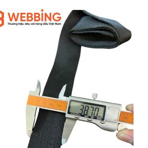 Dây đai Polyester 3.8cm - Đen - 1.5T được sản xuất từ sợi Polyester cao cấp