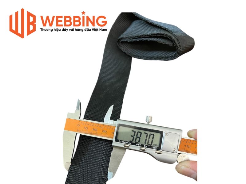 Dây đai Polyester 3.8cm - Đen - 1.5T