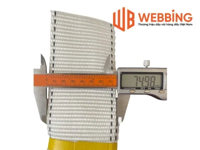 Dây đai Polyester 7.5cm màu trắng
