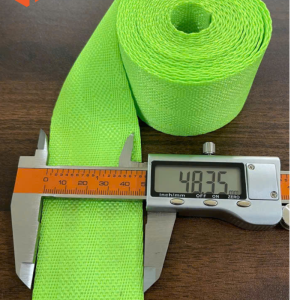 Dây đai Polyester 4.2cm – Vàng chanh hai vạch – 2T