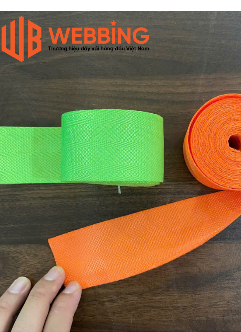 Dây đai Polyester 4.2cm – Vàng chanh hai vạch – 2T - Ảnh 2