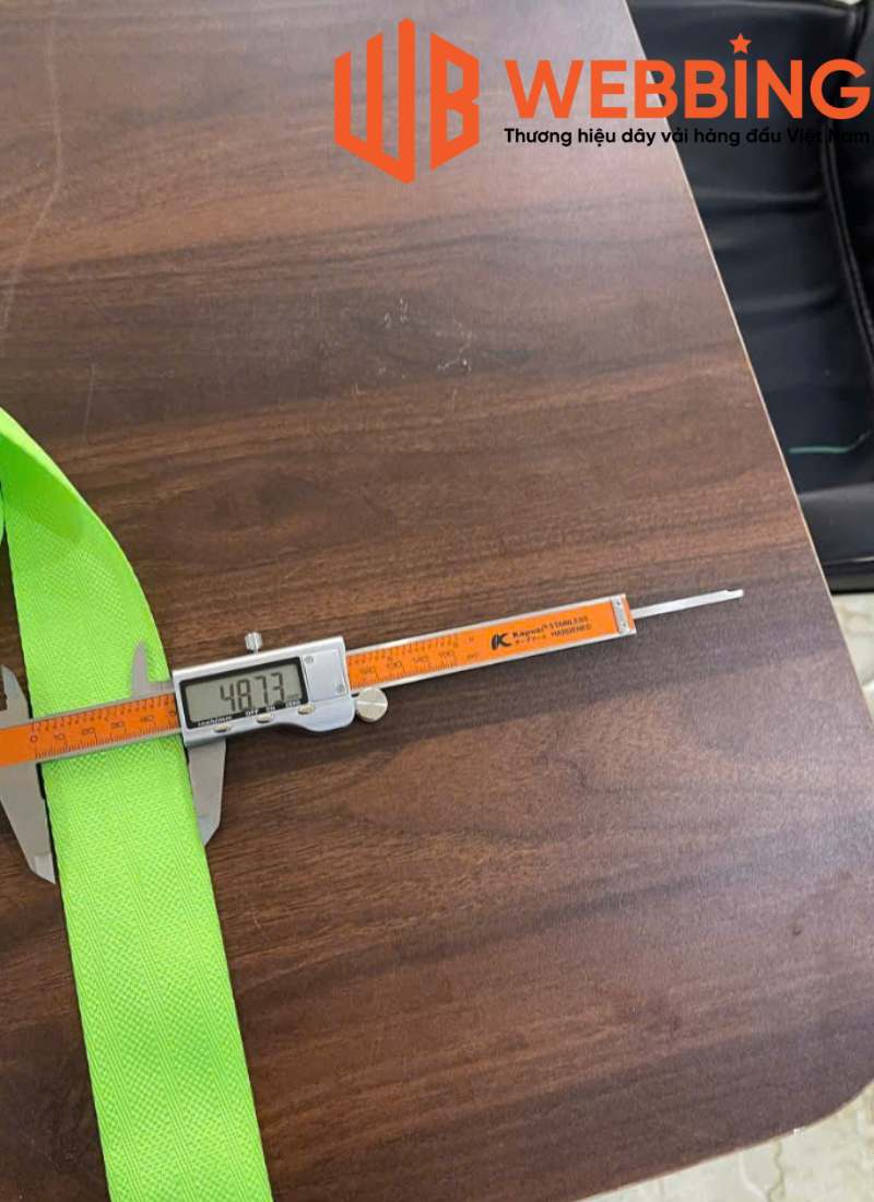Dây đai Polyester 4.2cm – Vàng chanh hai vạch – 2T - Ảnh 3