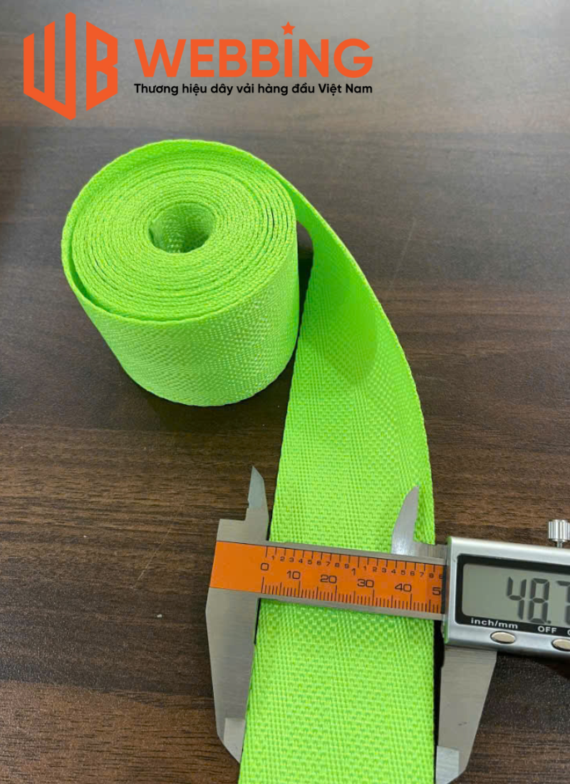 Dây đai Polyester 4.2cm – Vàng chanh hai vạch – 2T Dây đai Polyester 4.2cm – Vàng chanh hai vạch – 2T