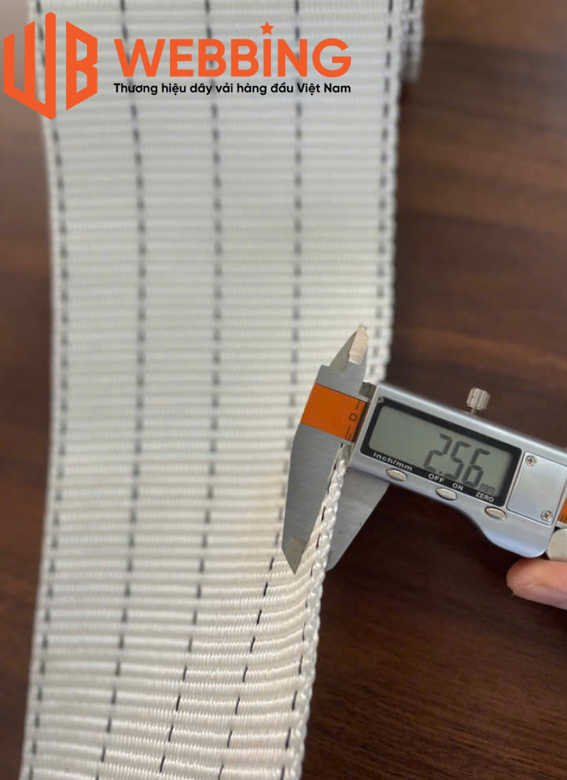 Dây đai Polyester 12.5 cm (5:1) màu trắng - Ảnh 3