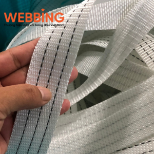 Dây đai Polyester ~4cm – trắng – 1.5T