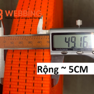 Dây đai Polyester 5cm – cam – 3T