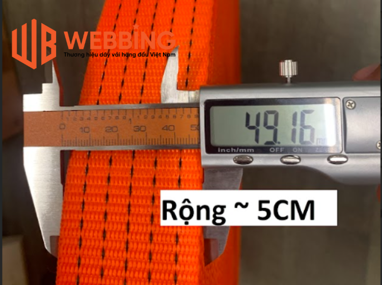 Dây đai Polyester 5cm – cam – 3T Dây đai Polyester 5cm – cam – 3T