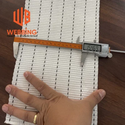 Dây đai Polyester: 20 cm (5:1) - màu trắng