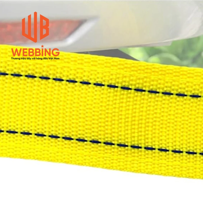Dây đai Polyester 4.2cm – Vàng hai vạch – 2T Dây đai Polyester 4.2cm – Vàng hai vạch – 2T