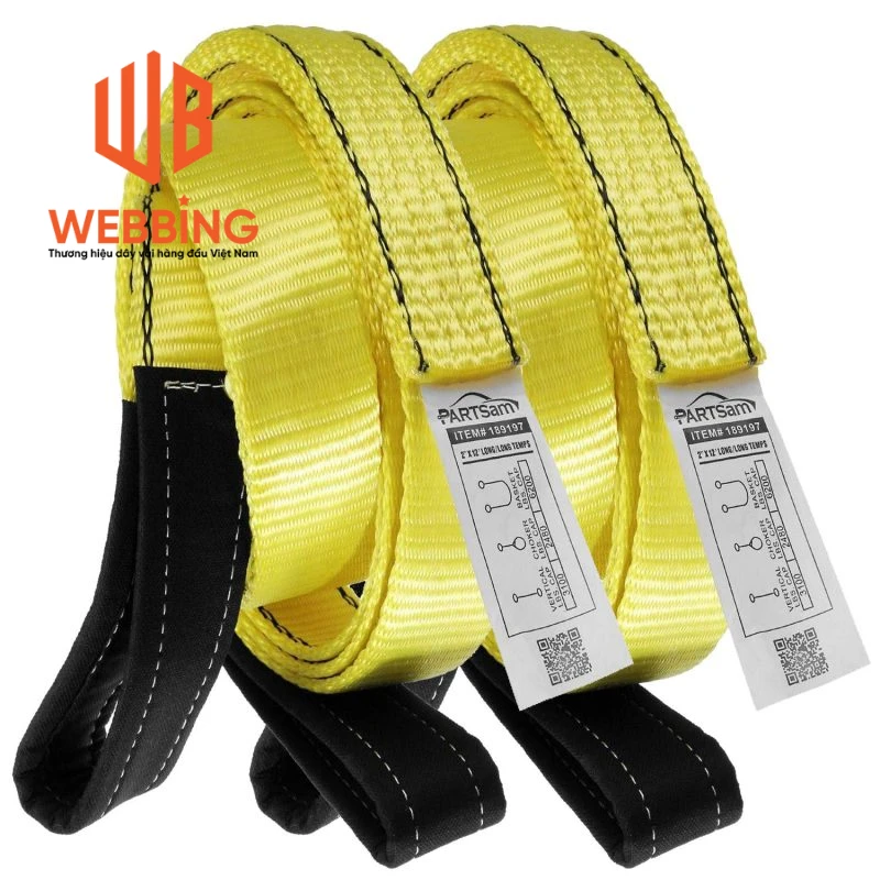 Dây đai Polyester 4.2cm – Vàng hai vạch – 2T