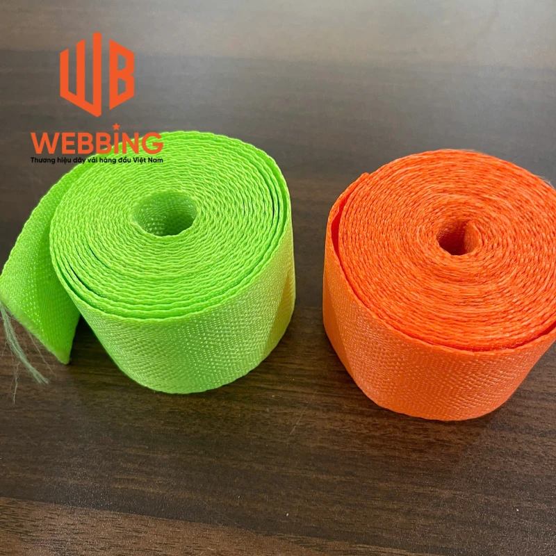 Dây đai Polyester 5cm – vàng chanh – 2T